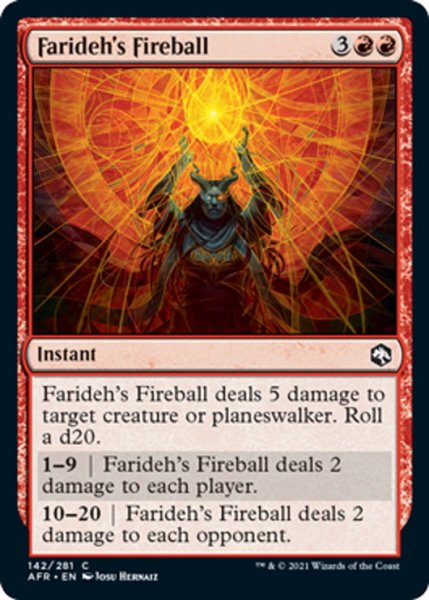 画像1: 【ENG】ファリダの火の玉/Farideh's Fireball[MTG_AFR_142C] (1)