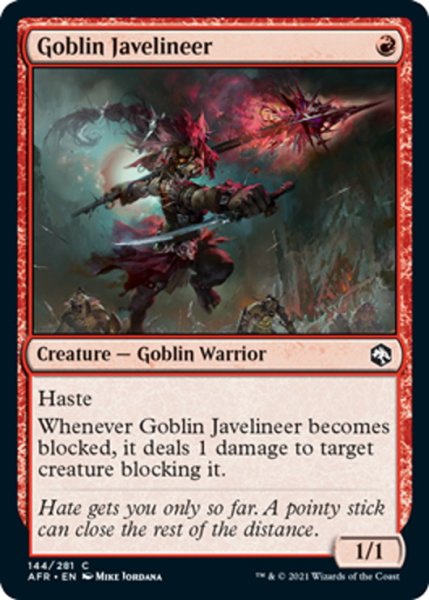 画像1: 【ENG】ゴブリンの投槍兵/Goblin Javelineer[MTG_AFR_144C] (1)