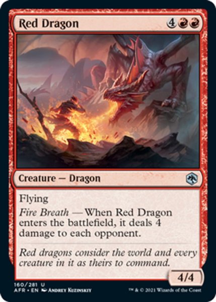 画像1: 【ENG】レッド・ドラゴン/Red Dragon[MTG_AFR_160U] (1)