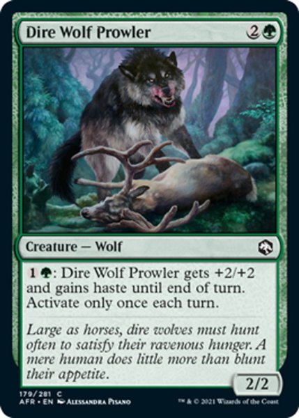 画像1: 【ENG】うろつくダイア・ウルフ/Dire Wolf Prowler[MTG_AFR_179C] (1)