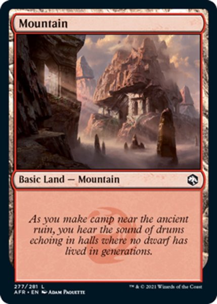 画像1: 【ENG】山/Mountain[MTG_AFR_277L] (1)