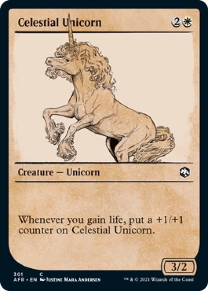 画像1: 【ENG】天界のユニコーン/Celestial Unicorn[MTG_AFR_301C] (1)