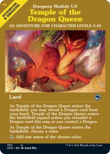 画像1: 【ENG】ドラゴンの女王の寺院/Temple of the Dragon Queen[MTG_AFR_357U] (1)