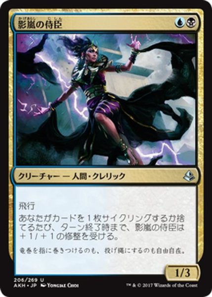 画像1: 【JPN】影嵐の侍臣/Shadowstorm Vizier[AKH_206U] (1)