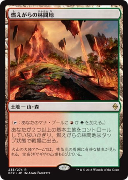 画像1: 【JPN】燃えがらの林間地/Cinder Glade[MTG_BFZ_235R] (1)