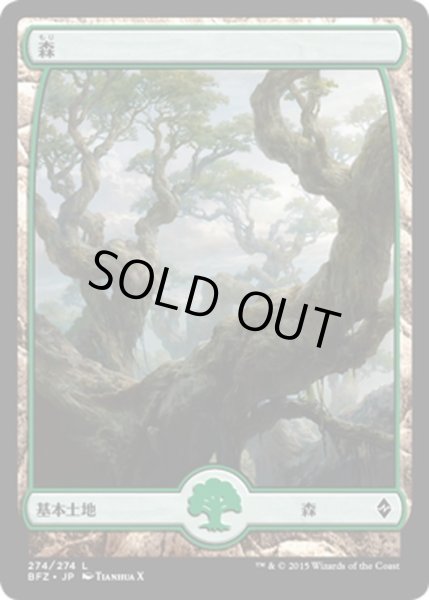 画像1: 【JPN】森/Forest[MTG_BFZ_274L] (1)