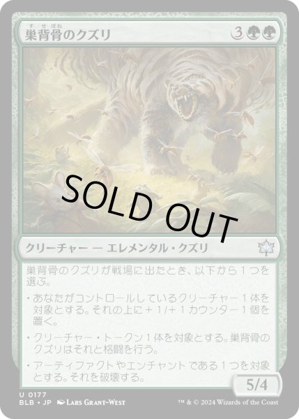 画像1: 【JPN】巣背骨のクズリ/Hivespine Wolverine [MTG_BLB_0177_U] (1)