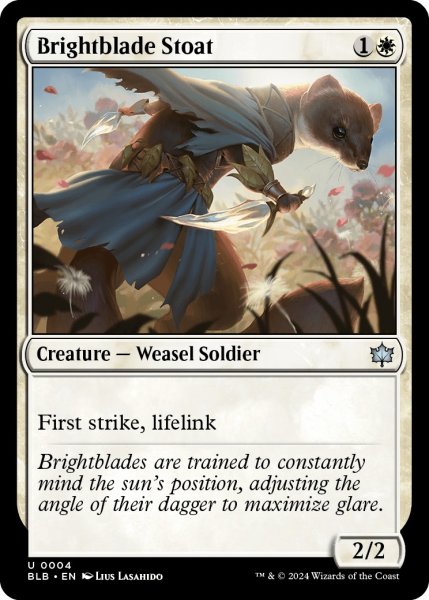 画像1: 【ENG】輝き刃のオコジョ/Brightblade Stoat [MTG_BLB_0004_U] (1)