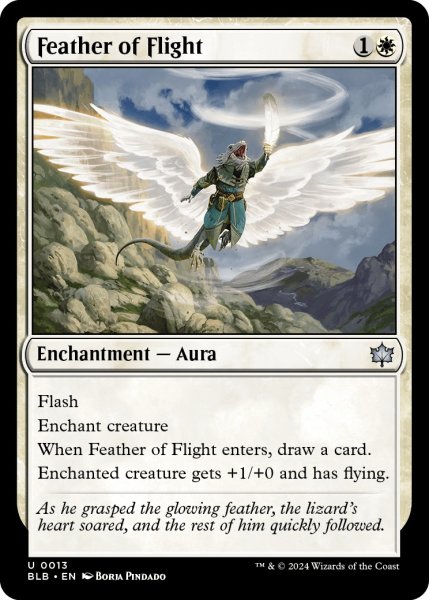 画像1: 【ENG】飛行の羽/Feather of Flight [MTG_BLB_0013_U] (1)