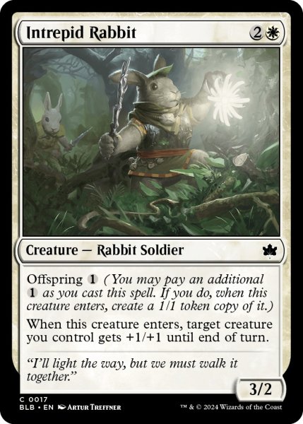 画像1: 【ENG】剛胆な兎/Intrepid Rabbit [MTG_BLB_0017_C] (1)