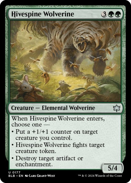 画像1: 【ENG】巣背骨のクズリ/Hivespine Wolverine [MTG_BLB_0177_U] (1)