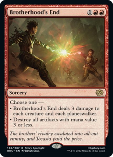 画像1: 【ENG】兄弟仲の終焉/Brotherhood's End[MTG_BRO_128R] (1)