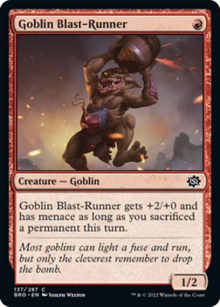 画像1: 【ENG】ゴブリンの爆風走り/Goblin Blast-Runner[MTG_BRO_137C] (1)