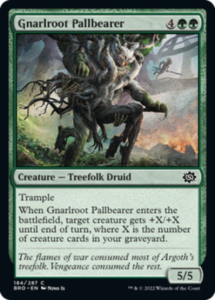 画像1: 【ENG】節くれ根の棺担ぎ/Gnarlroot Pallbearer[MTG_BRO_184C] (1)