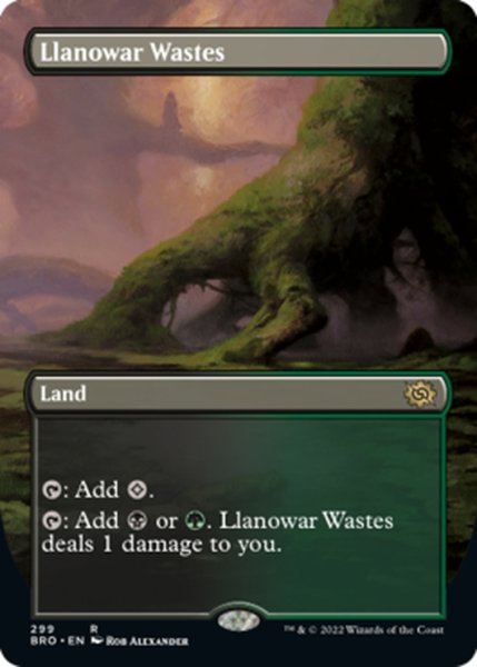 画像1: 【ENG】ラノワールの荒原/Llanowar Wastes[MTG_BRO_299R] (1)