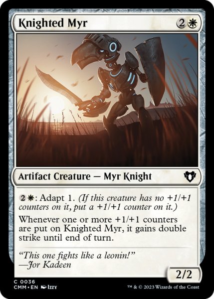 画像1: 【ENG】マイアの騎士/Knighted Myr[MTG_CMM_0036C] (1)