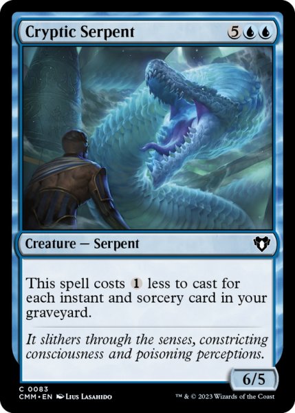 画像1: 【ENG】謎めいた海蛇/Cryptic Serpent[MTG_CMM_0083C] (1)