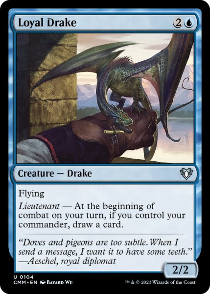 画像1: 【ENG】忠実なドレイク/Loyal Drake[MTG_CMM_0104U] (1)