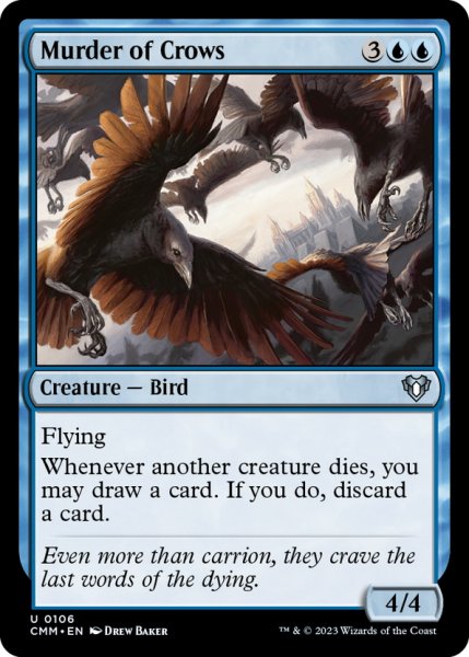 画像1: 【ENG】カラスの群れ/Murder of Crows[MTG_CMM_0106U] (1)