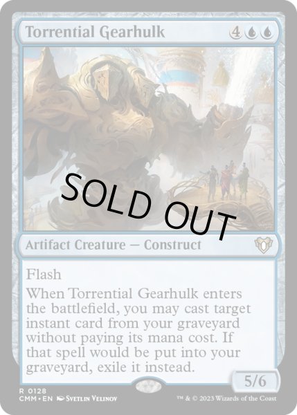 画像1: 【ENG】奔流の機械巨人/Torrential Gearhulk[MTG_CMM_0128R] (1)