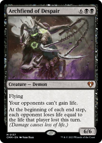 画像1: 【ENG】絶望の魔神/Archfiend of Despair[MTG_CMM_0137M] (1)