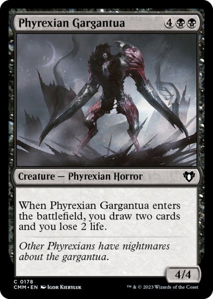 画像1: 【ENG】ファイレクシアのガルガンチュア/Phyrexian Gargantua[MTG_CMM_0178C] (1)