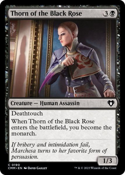 画像1: 【ENG】黒薔薇の棘/Thorn of the Black Rose[MTG_CMM_0190C] (1)