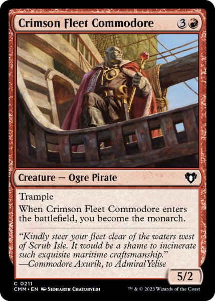 画像1: 【ENG】真紅艦隊の准将/Crimson Fleet Commodore[MTG_CMM_0211C] (1)