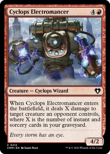 画像1: 【ENG】サイクロプスの電術師/Cyclops Electromancer[MTG_CMM_0212C] (1)