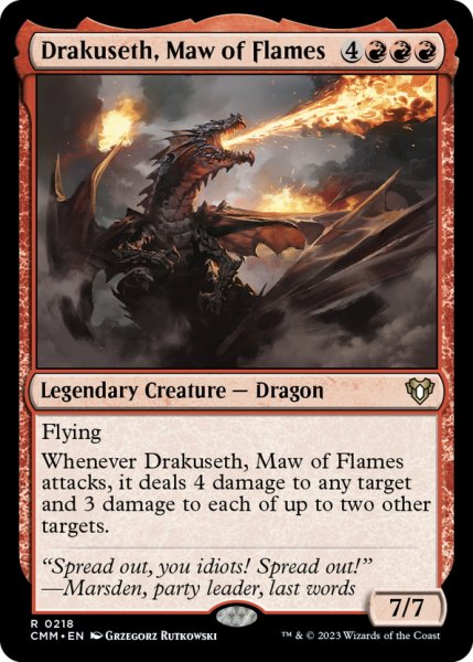 画像1: 【ENG】炎の大口、ドラクセス/Drakuseth, Maw of Flames[MTG_CMM_0218R] (1)