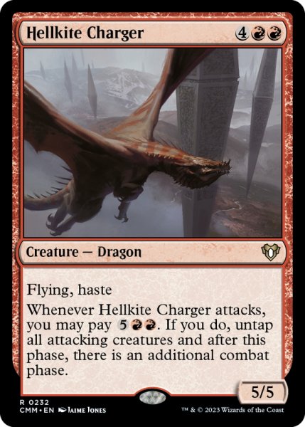 画像1: 【ENG】ヘルカイトの突撃者/Hellkite Charger[MTG_CMM_0232R] (1)