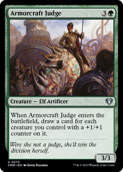 画像1: 【ENG】鎧作りの審判者/Armorcraft Judge[MTG_CMM_0273U] (1)