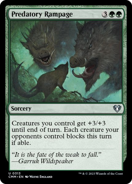 画像1: 【ENG】捕食者の暴力/Predatory Rampage[MTG_CMM_0313U] (1)