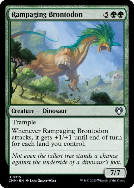 画像1: 【ENG】暴れ回るブロントドン/Rampaging Brontodon[MTG_CMM_0315U] (1)