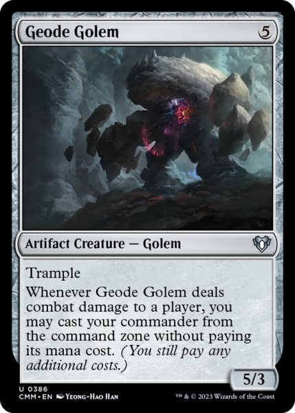 画像1: 【ENG】晶洞ゴーレム/Geode Golem[MTG_CMM_0386U] (1)