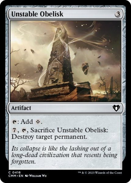 画像1: 【ENG】不安定なオベリスク/Unstable Obelisk[MTG_CMM_0416C] (1)