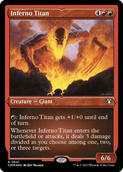 画像1: 【ENG】★Etching Foil★業火のタイタン/Inferno Titan[MTG_CMM_0541R] (1)