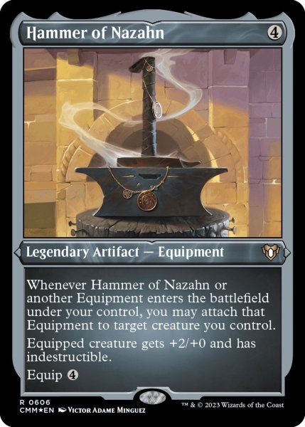 画像1: 【ENG】★Etching Foil★ナザーンの槌/Hammer of Nazahn[MTG_CMM_0606R] (1)