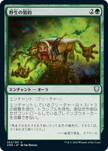 画像1: 【JPN】野生の誓約/Vow of Wildness[MTG_CMR_262U] (1)