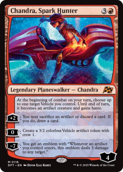 画像1: 【ENG】灯を追う者、チャンドラ/Chandra, Spark Hunter [MTG_DFT_0116_M] (1)