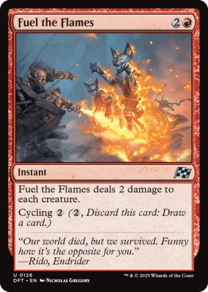 画像1: 【ENG】火に油/Fuel the Flames [MTG_DFT_0126_U] (1)