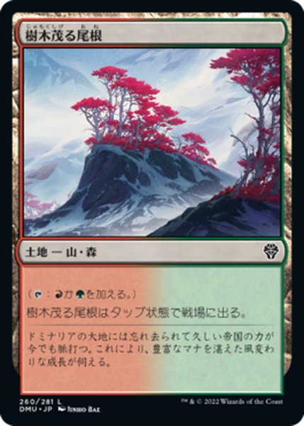 画像1: 【JPN】樹木茂る尾根/Wooded Ridgeline[MTG_DMU_260C] (1)