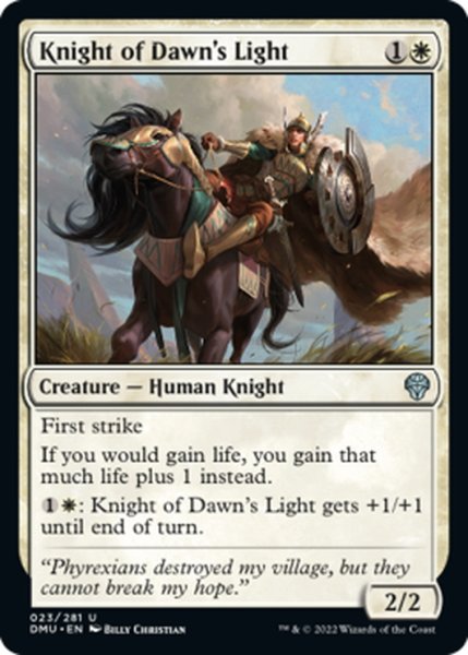 画像1: 【ENG】曙光の騎士/Knight of Dawn's Light[MTG_DMU_023U] (1)