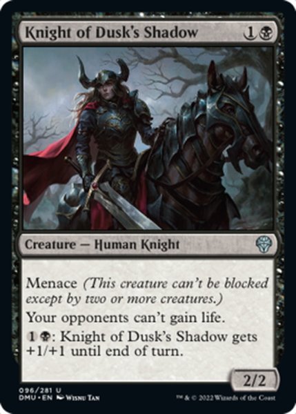 画像1: 【ENG】暮影の騎士/Knight of Dusk's Shadow[MTG_DMU_096U] (1)