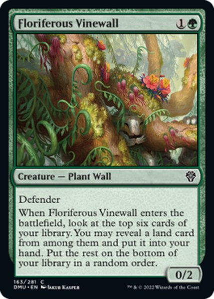 画像1: 【ENG】花咲く蔦壁/Floriferous Vinewall[MTG_DMU_163C] (1)