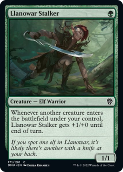 画像1: 【ENG】ラノワールの追跡者/Llanowar Stalker[MTG_DMU_171C] (1)