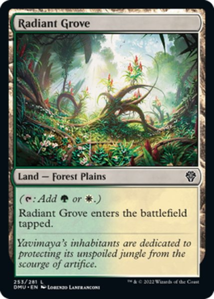 画像1: 【ENG】光輝の木立ち/Radiant Grove[MTG_DMU_253C] (1)