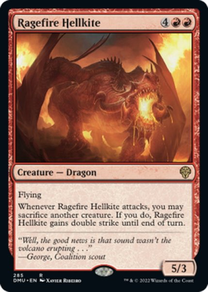 画像1: 【ENG】怒り火のヘルカイト/Ragefire Hellkite[MTG_DMU_285R] (1)