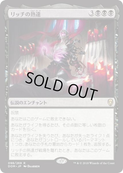 画像1: 【JPN】リッチの熟達/Lich's Mastery[MTG_DOM_098R] (1)