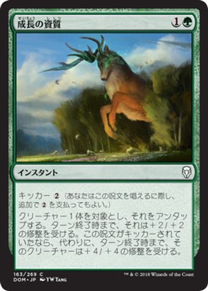 画像1: 【JPN】成長の資質/Gift of Growth[MTG_DOM_163C] (1)